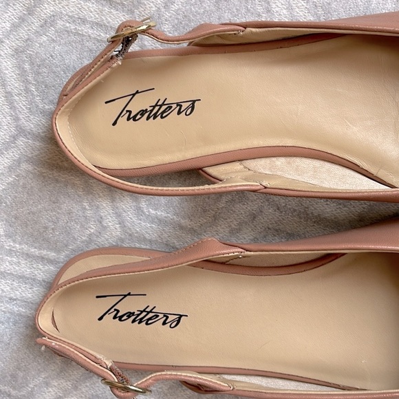 Trotters Holly Ballet Flats Slingback | Blush Leather | Size 8.5N (Narrow) - Picture 4 of 13